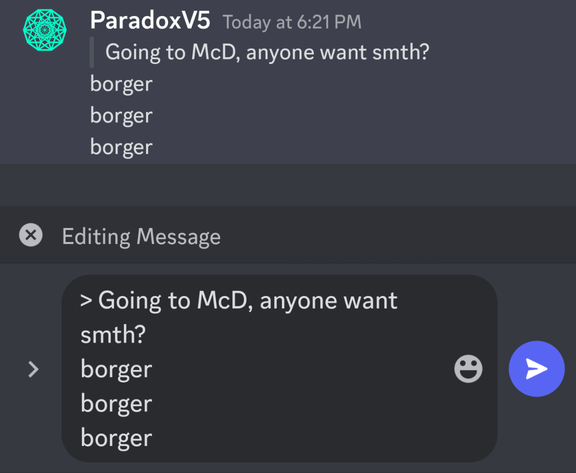 single-line block quote