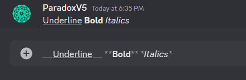 Underline Bold Italics